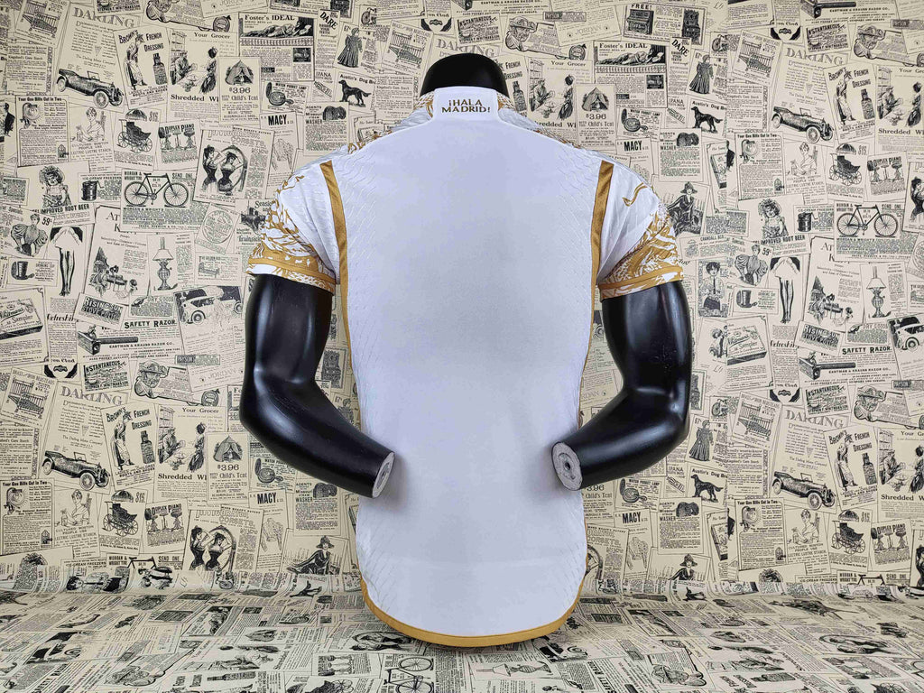Camisa Real Madrid "Golden-White Style" 23/24 (Versão Jogador) | EDIÇÃO ESPECIAL