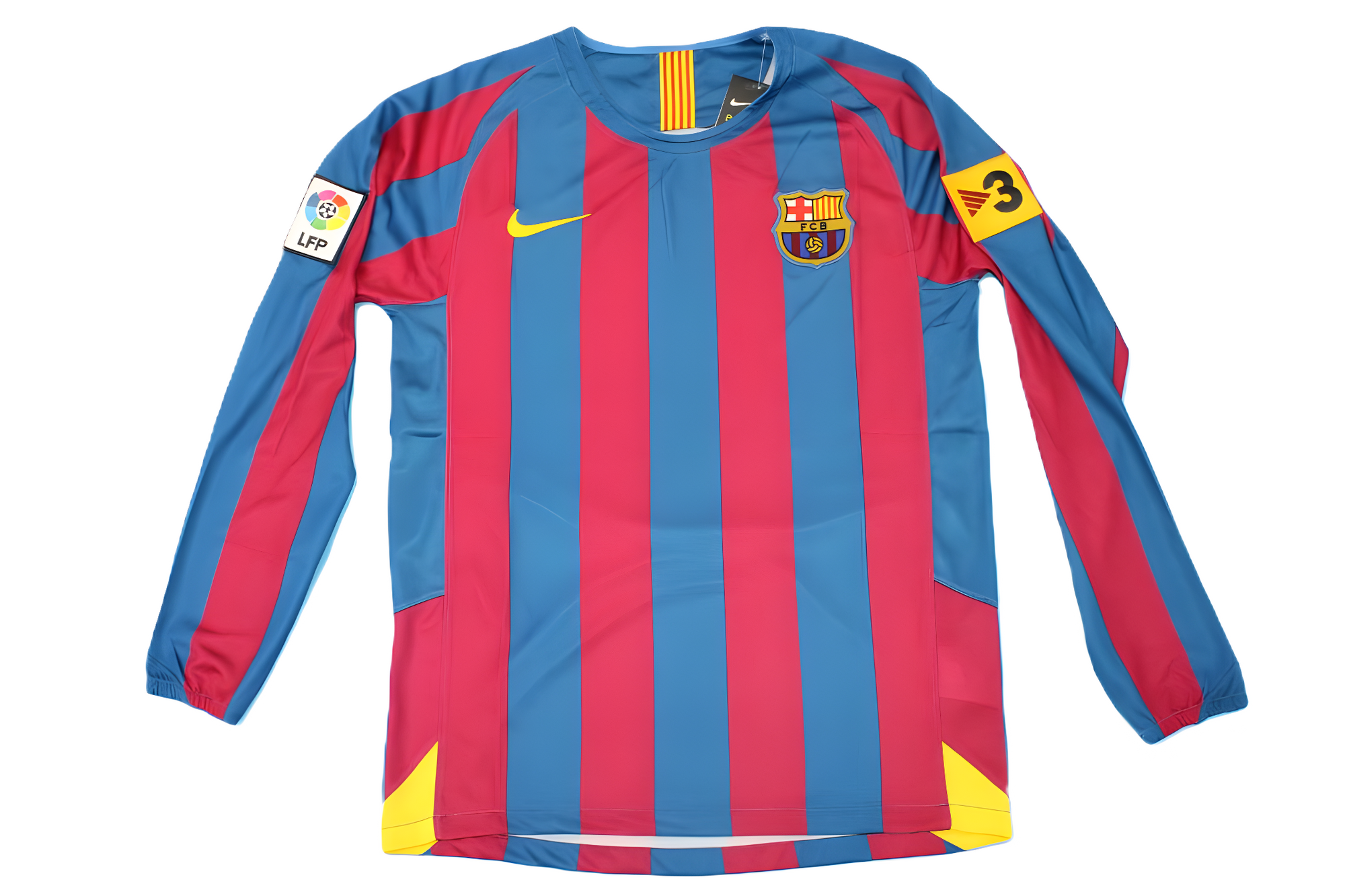 Camisa Barcelona Home 05/06 (Versão Manga Longa Retrô) - ESPECIAL R10