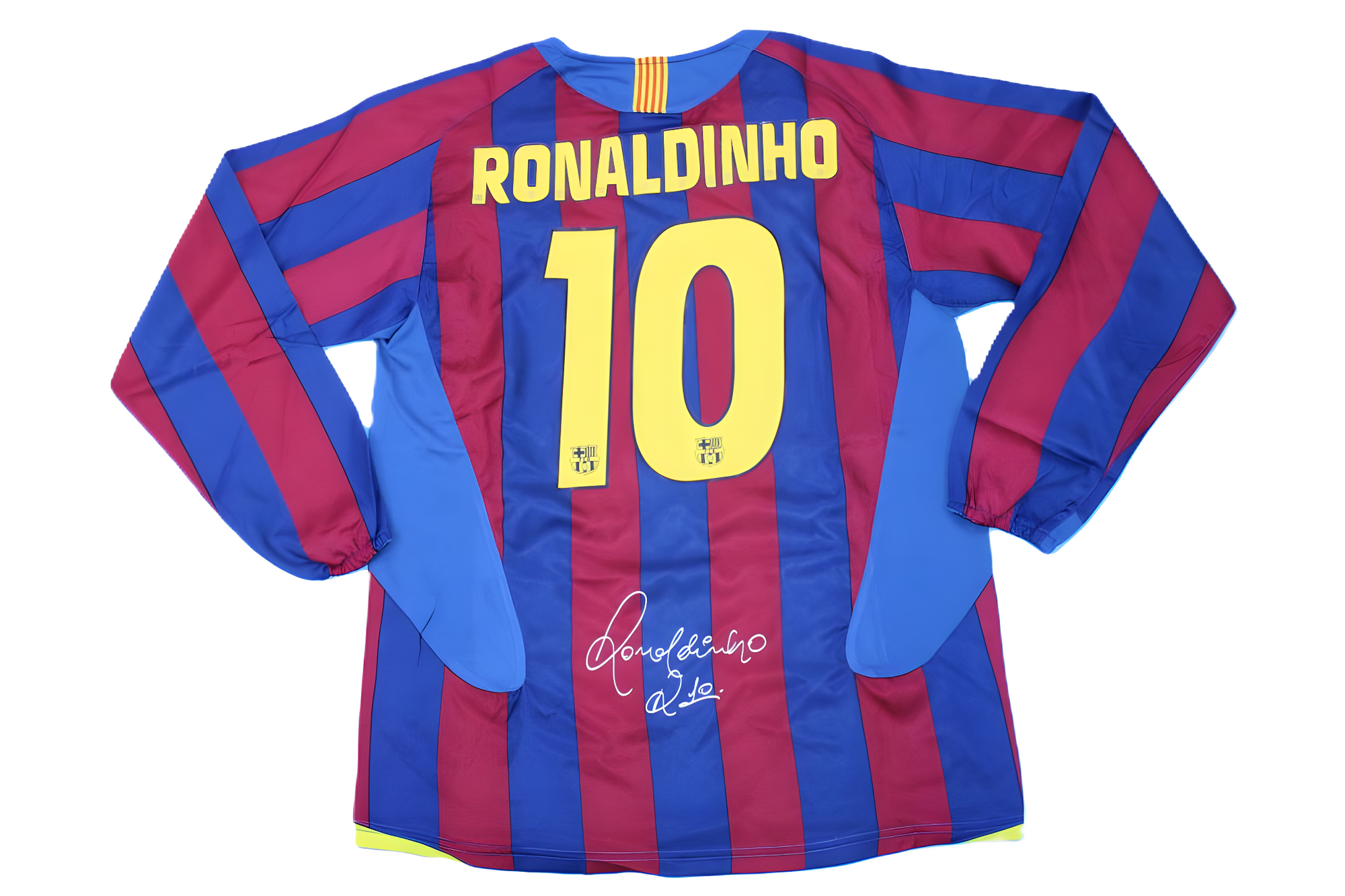 Camisa Barcelona Home 05/06 (Versão Manga Longa Retrô) - ESPECIAL R10