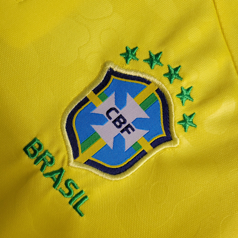 Conjunto Infantil Seleção Brasil l 22/23 - Amarelo