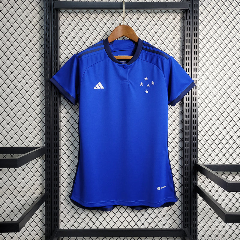 Camisa Cruzeiro Feminino Home I 23/24 Adidas - Azul