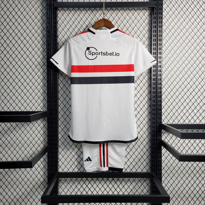 Kit Infantil São Paulo Home 23/24 - Branco