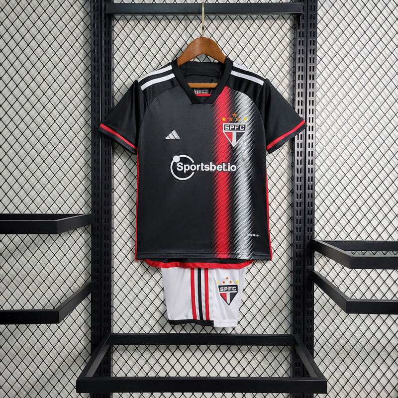 Kit Infantil São Paulo 23/24 Adidas - Preto