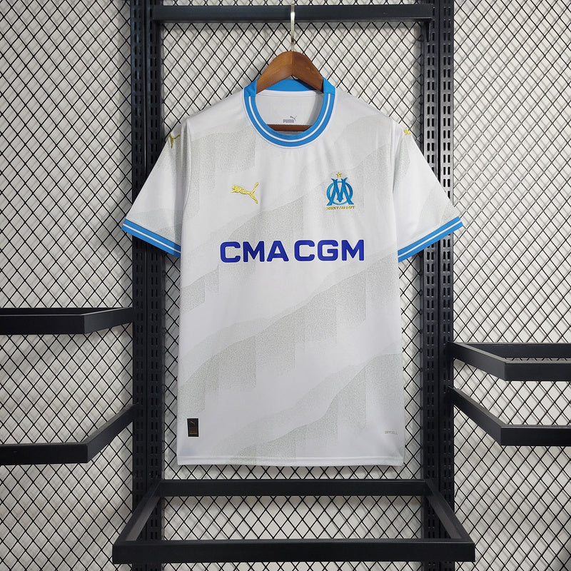 Camisa Olympique de Marseille I 23/24 Puma - Branco