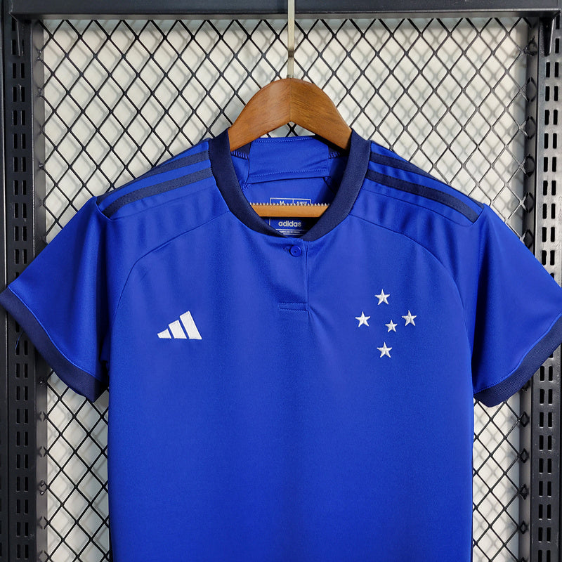 Camisa Cruzeiro Feminino Home I 23/24 Adidas - Azul