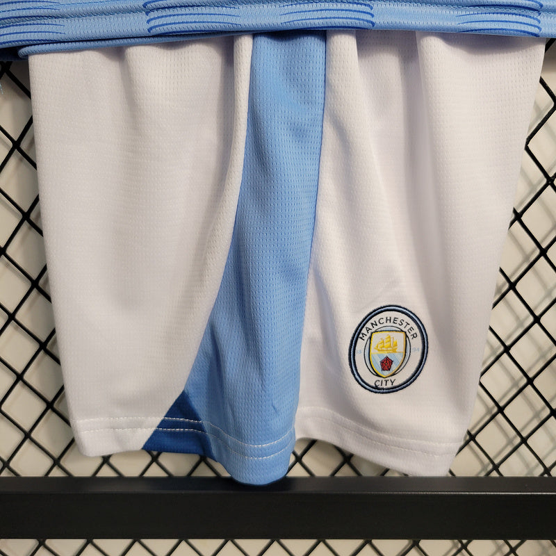 Kit Infantil Manchester City 23/24 Home - Azul