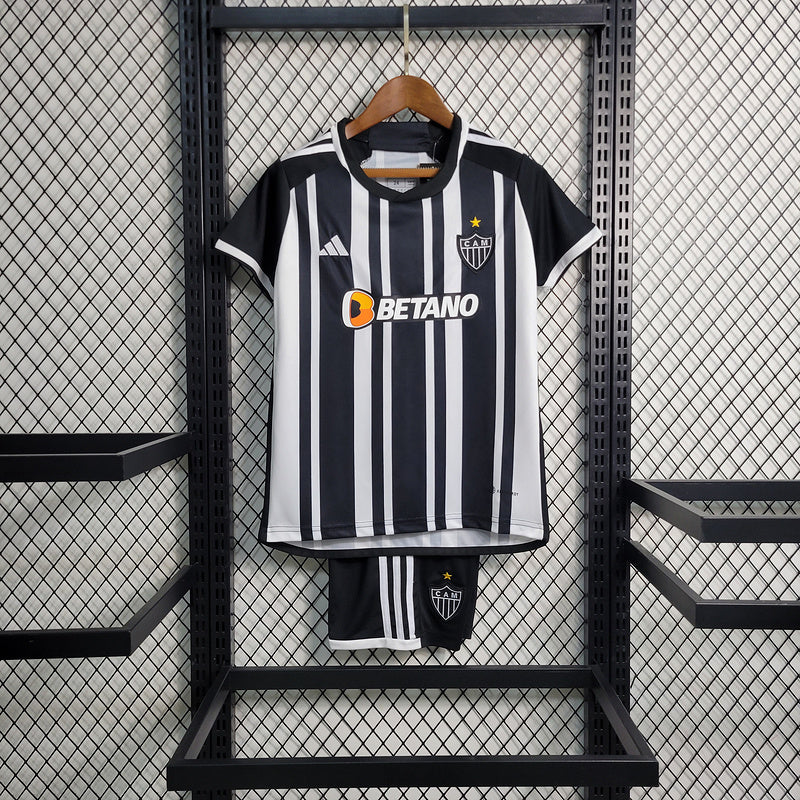 Kit Infantil Atlético de Mineiro 23/24 - Preto/Branco