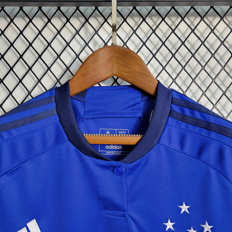 Camisa Cruzeiro Feminino Home I 23/24 Adidas - Azul