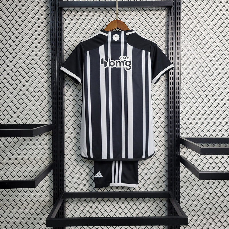 Kit Infantil Atlético de Mineiro 23/24 - Preto/Branco