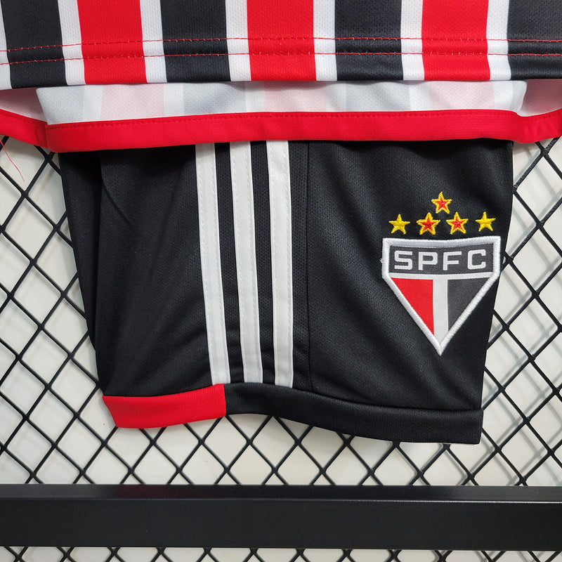 Kit Infantil São Paulo 23/24 - Preto/Vermelho