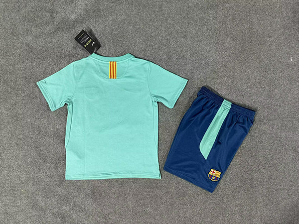 Kit Barcelona Away Conjunto Infantil 10/11 (Versão Retrô)