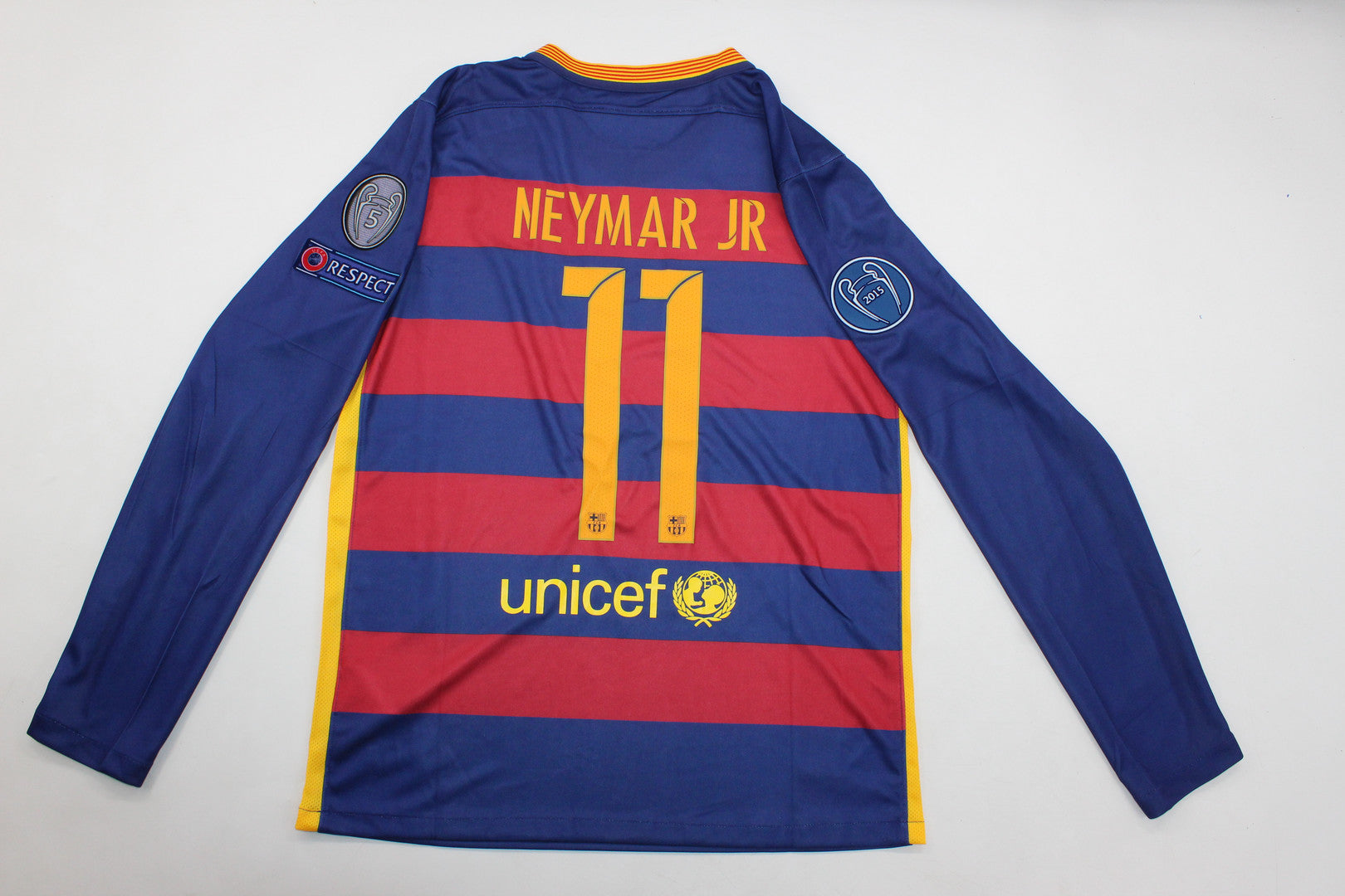 Camisa Barcelona Home 15/16 (Versão Manga Longa Retrô)