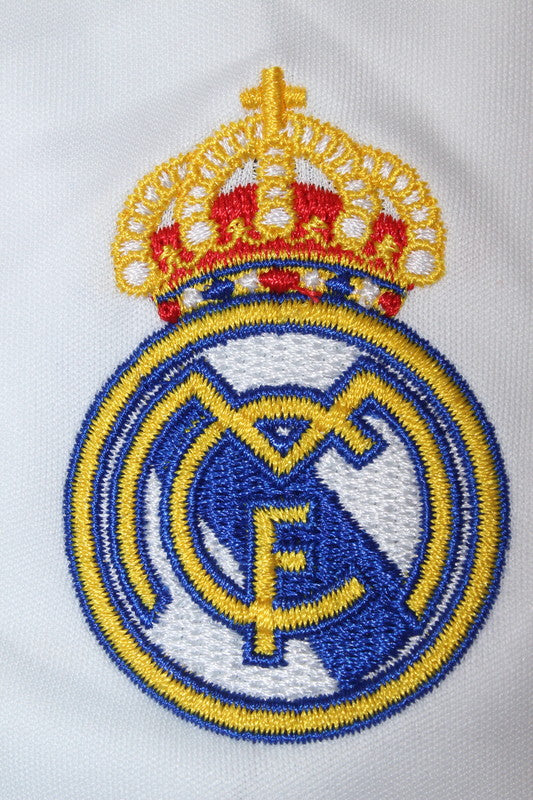 Kit Real Madrid Home 17/18 Conjunto Infantil (Versão Manga Longa Retrô)