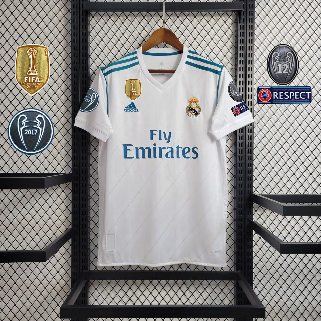 Camisa Real Madrid Home 17/18 (Versão Jogador Retrô)