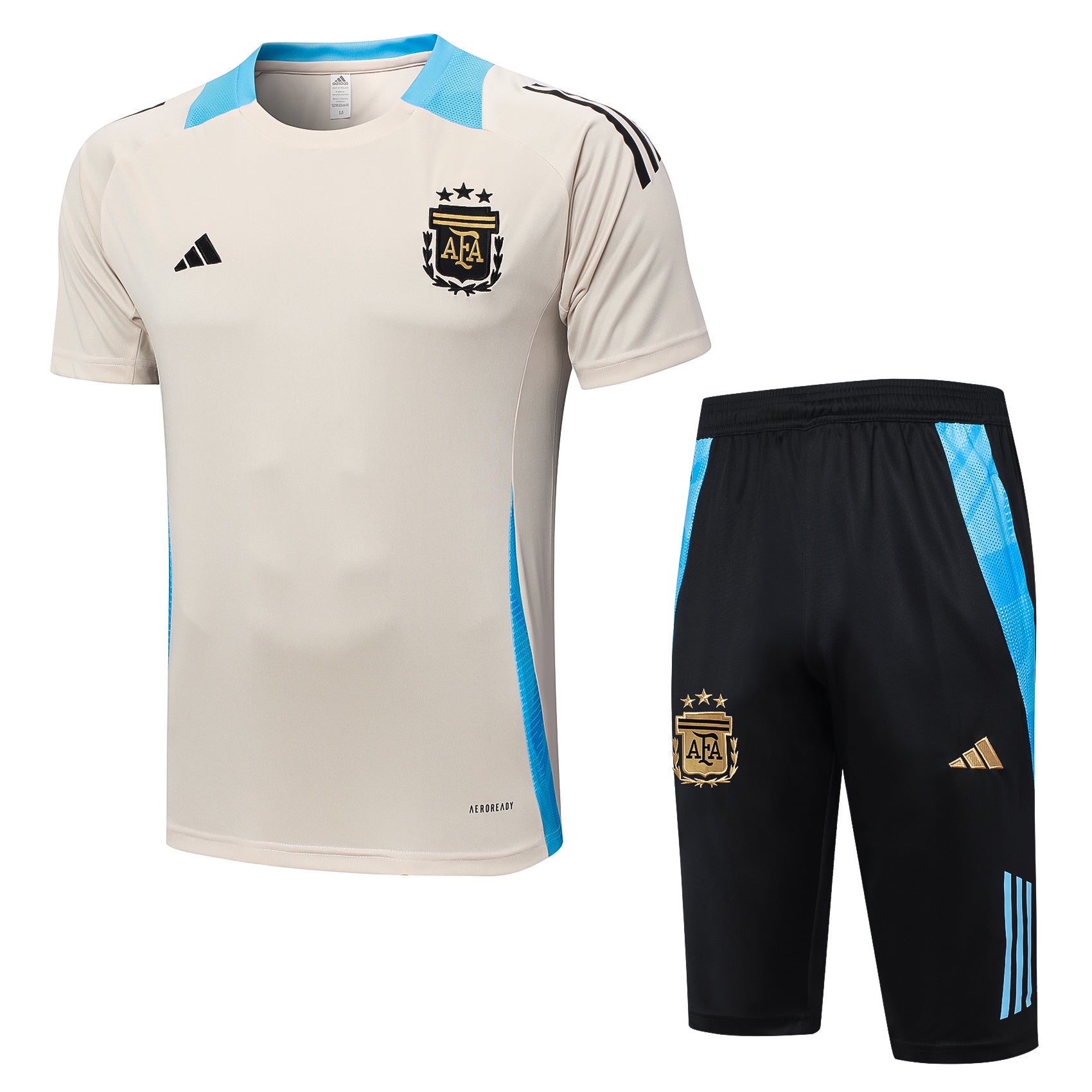 Kit Pre-Treino Seleção Argentina Conjunto Adulto/Infantil (Versão Torcedor)