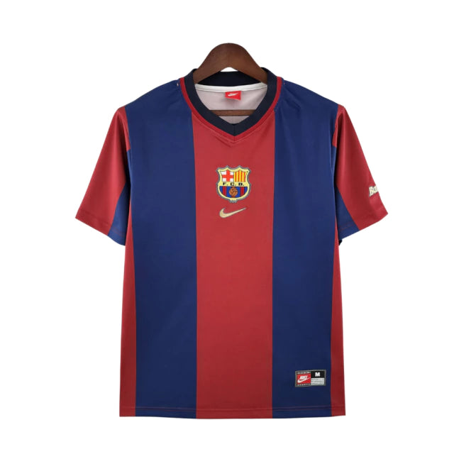 Barcelona Home 14/15 Retro Shirt - Blue and Red 