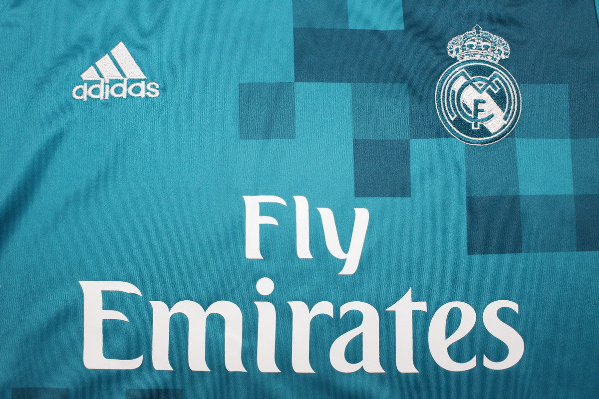 Kit Real Madrid Third 17/18 Conjunto Infantil (Versão Manga Longa Retrô)