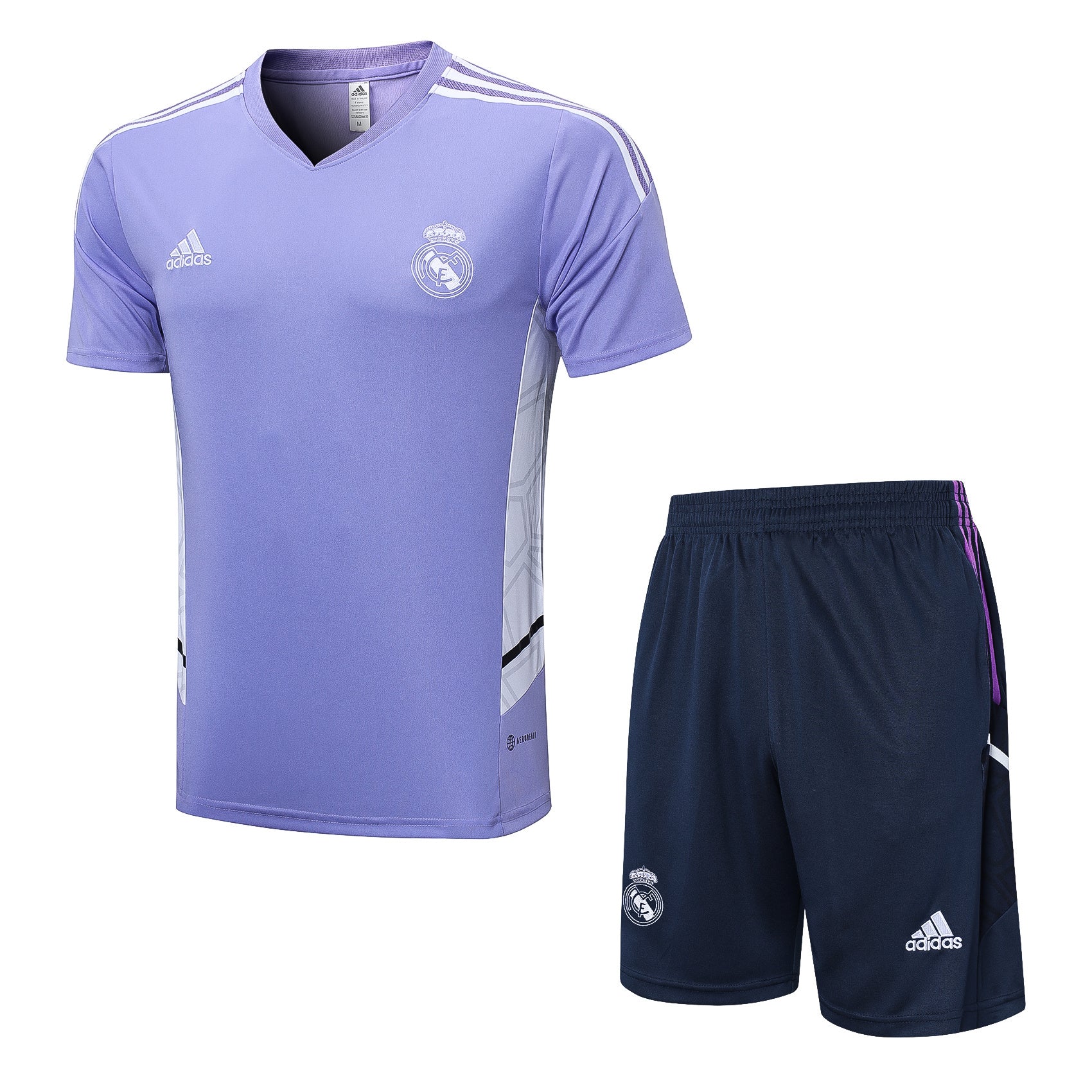 Kit Pre-Treino Real Madrid CF Conjunto Adulto/Infantil (Versão Torcedor)