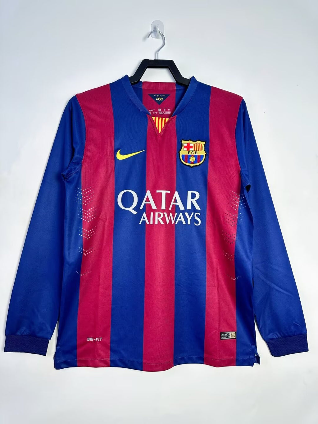 Camisa Barcelona Home 14/15 (Versão Manga Longa Retrô)