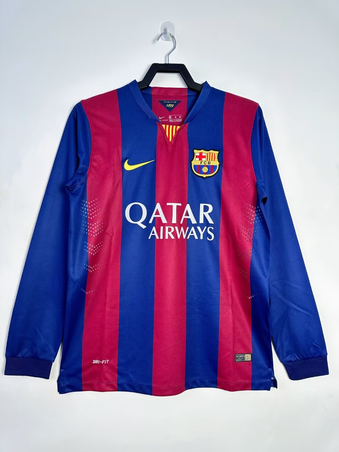 Camisa Barcelona Home 14/15 (Versão Manga Longa Retrô)
