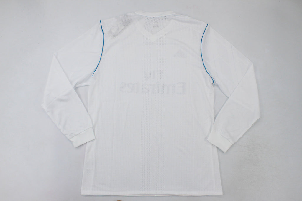 Camisa Real Madrid Home 17/18 (Versão Manga Longa Jogador Retrô)