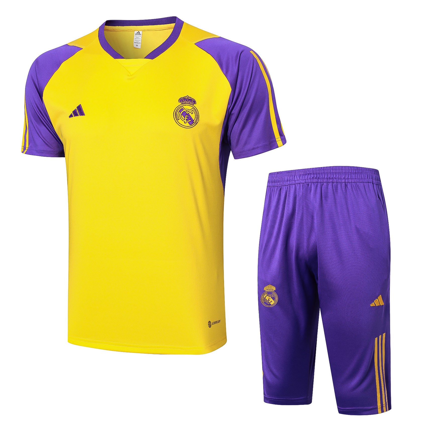 Kit Pre-Treino Real Madrid CF Conjunto Adulto/Infantil (Versão Torcedor)