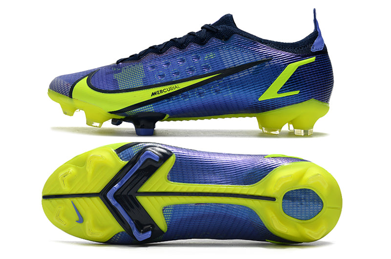 Chuteira de Campo Nike AIR Zoom Mercurial Vapor 14 Elite Azul/ Verde Fluorescente | Football Boots