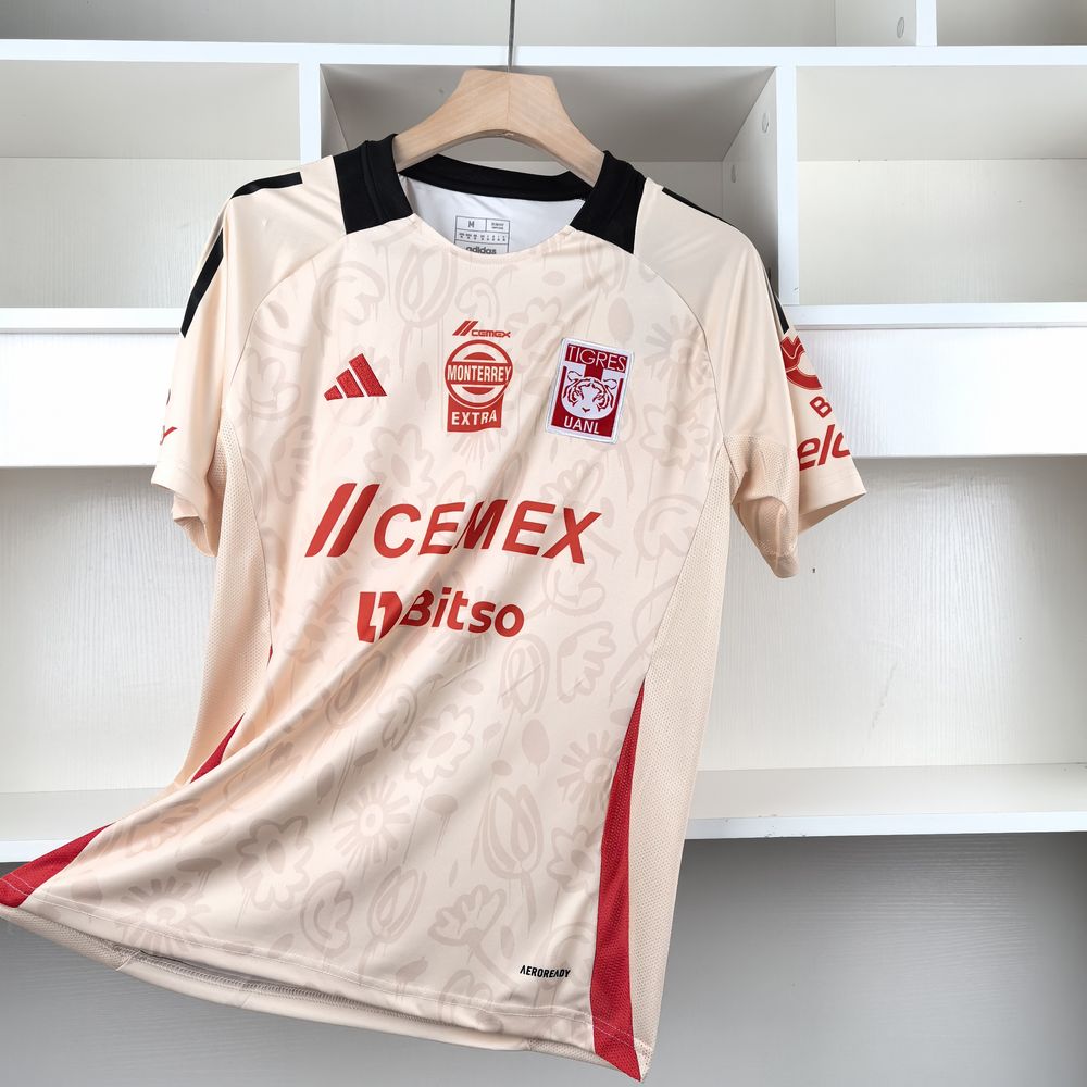 Camisa Tigres UANL "Red Flower Style" 24/25 (Versão Torcedor) | EDIÇÃO ESPECIAL