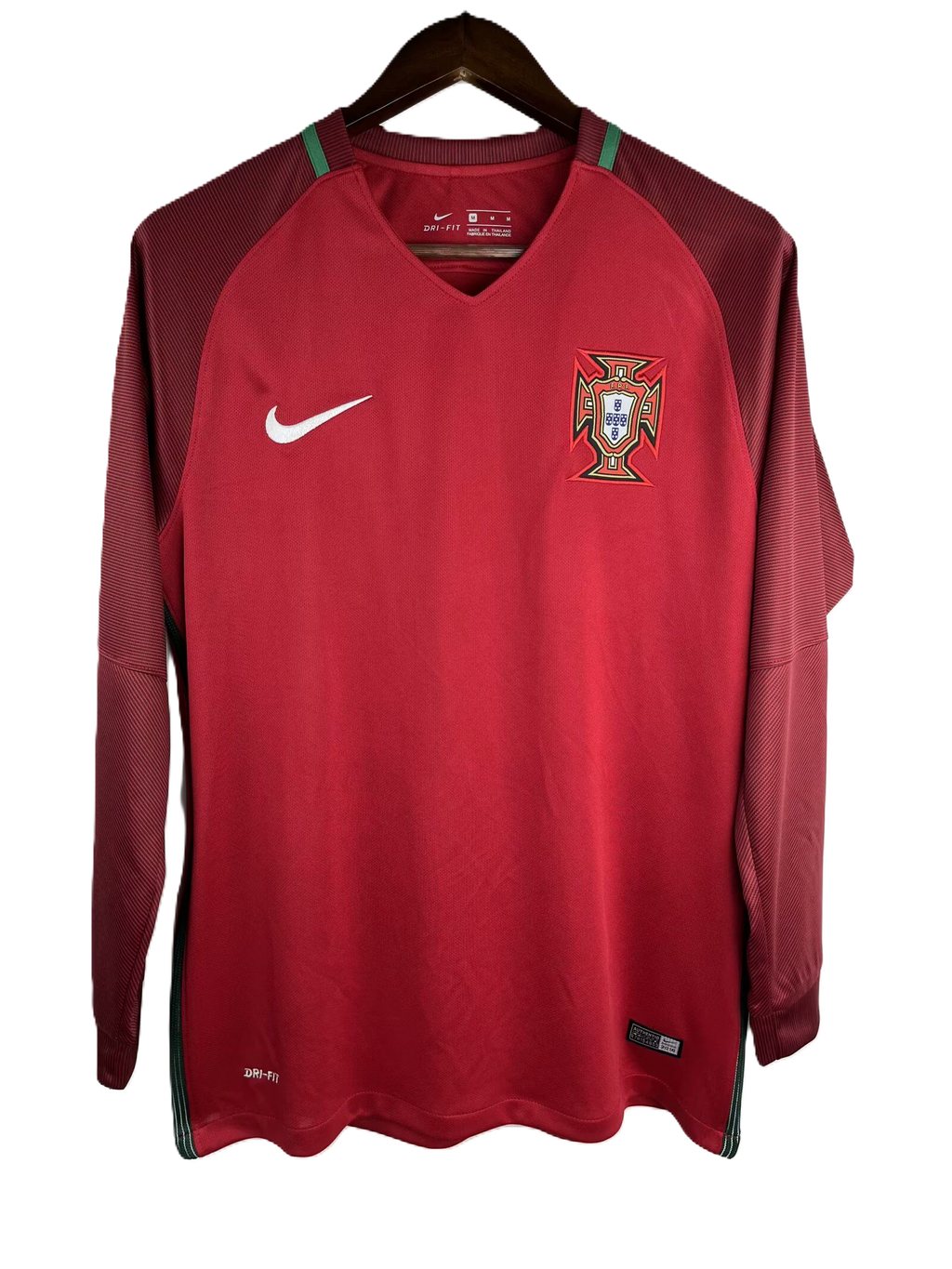 Camisa Seleção Portuguesa Home 2016 (Versão Manga Longa Torcedor Retrô)