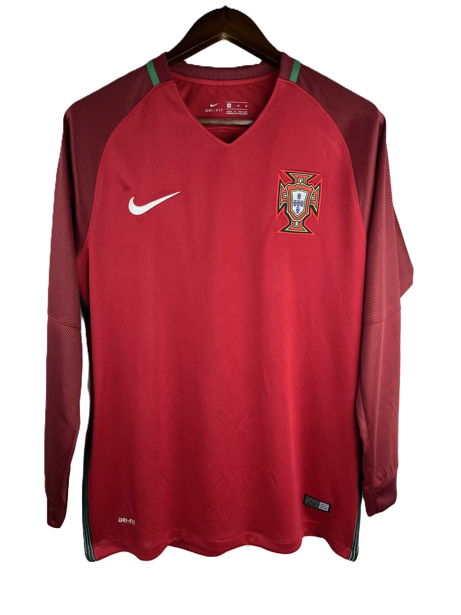 Camisa Seleção Portuguesa Home 2016 (Versão Manga Longa Torcedor Retrô)
