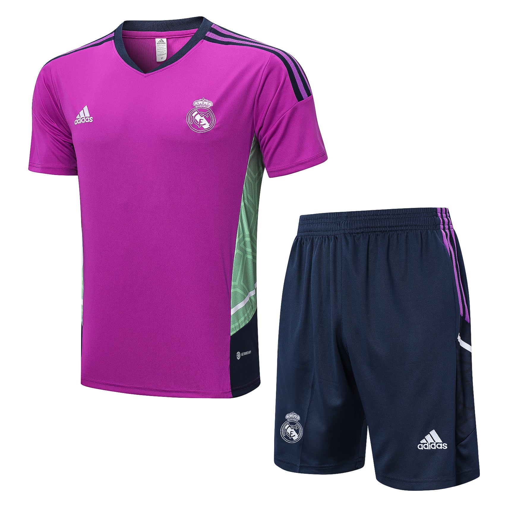 Kit Pre-Treino Real Madrid CF Conjunto Adulto/Infantil (Versão Torcedor)
