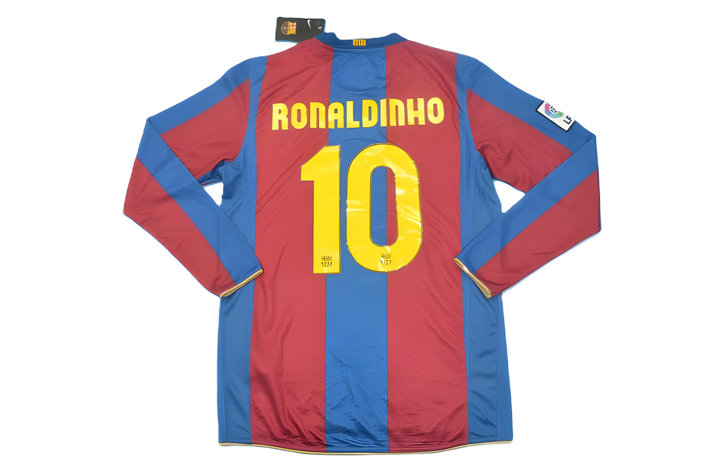 Camisa Barcelona Home 07/08 (Versão Manga Longa Retrô)