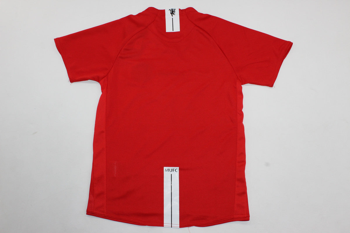 Camisa Manchester United Home 07/09 Conjunto Infantil (Versão Curta/Manga Longa Retrô)