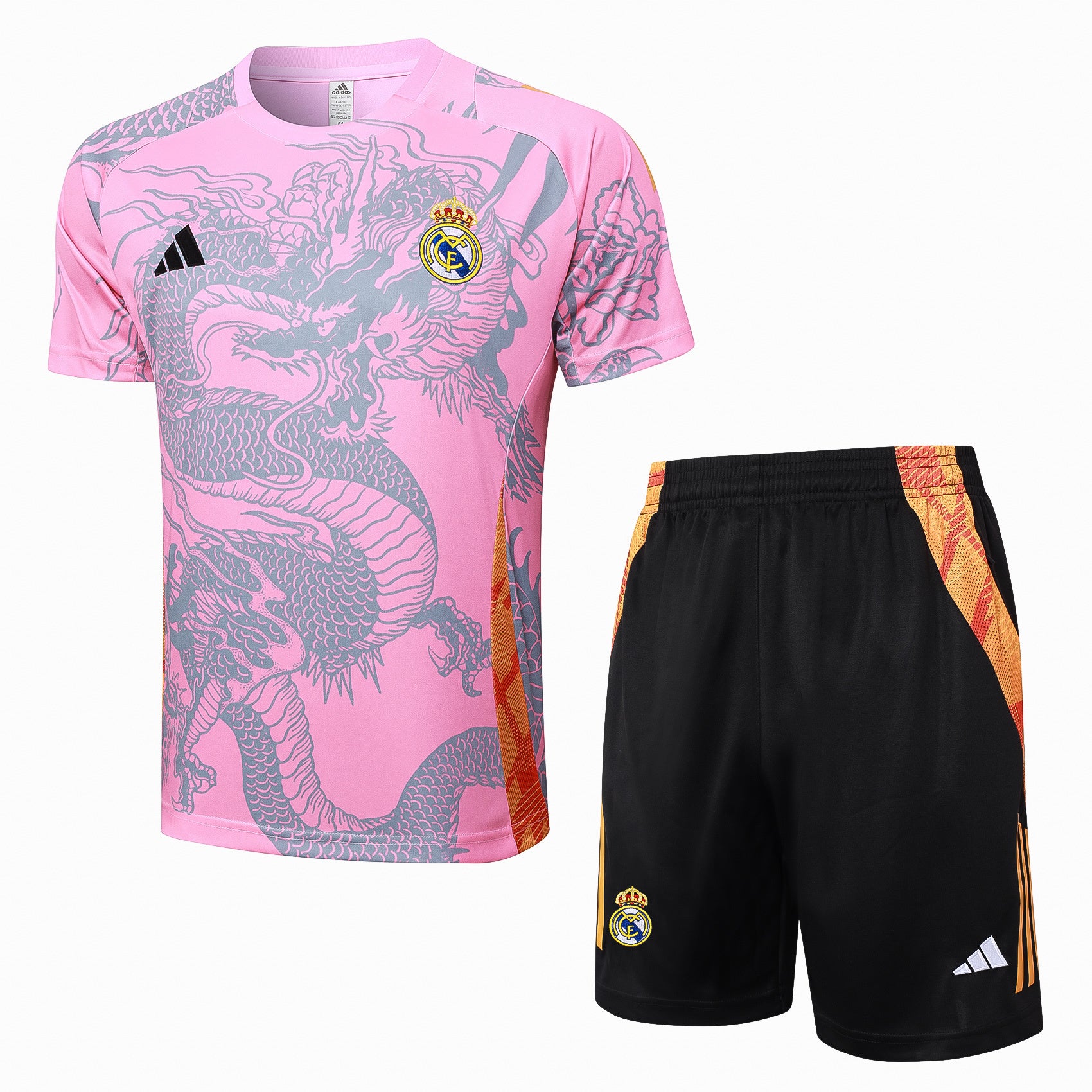 Kit Pre-Treino Real Madrid CF Conjunto Adulto/Infantil (Versão Torcedor)