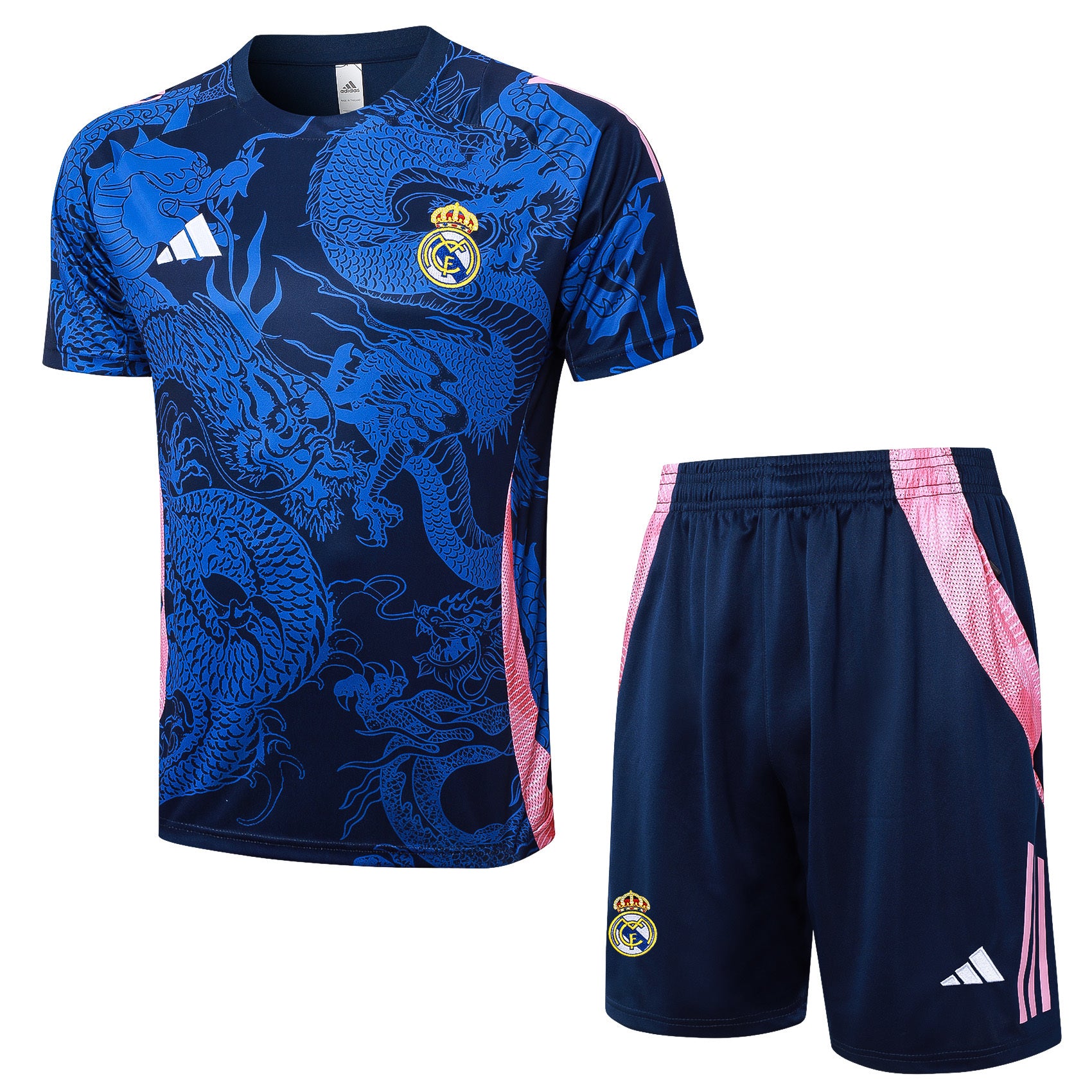 Kit Pre-Treino Real Madrid CF Conjunto Adulto/Infantil (Versão Torcedor)