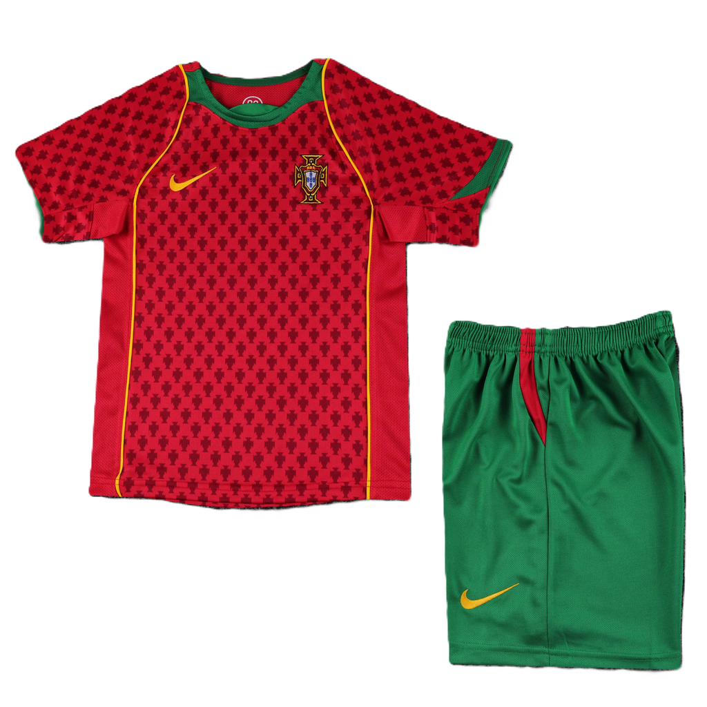 Portuguese National Team Home Kit 2004 Children's Set (Retro Short Version) 