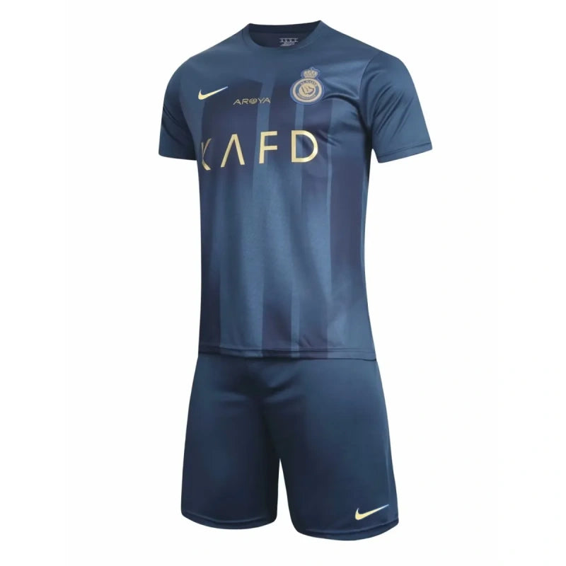 Kit Al-Nassr FC 23/24 Away Conjunto Infantil (Versão Torcedor)