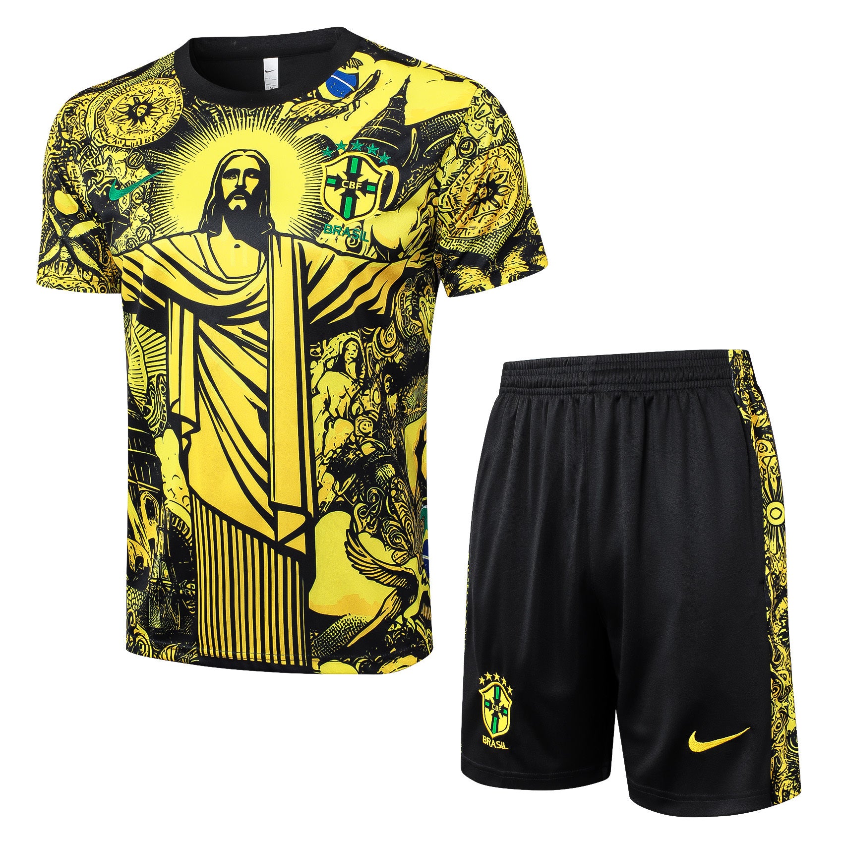 Kit Pre-Treino Seleção do Brasil Conjunto Adulto/Infantil (Versão Torcedor)