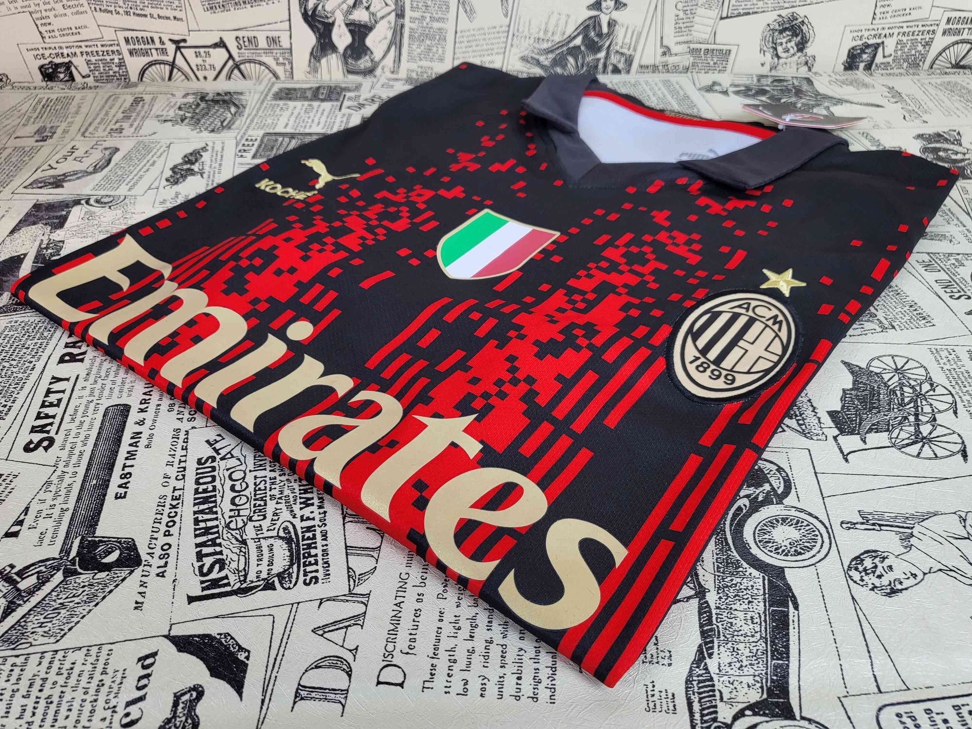 Camisa AC Milan "Red Pixels" 23/24 (Versão Torcedor) | EDIÇÃO ESPECIAL