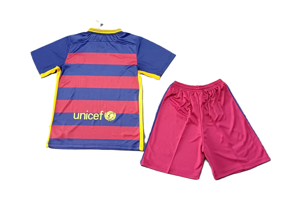 Kit Barcelona Home 15/16 Conjunto Infantil (Versão Retrô)