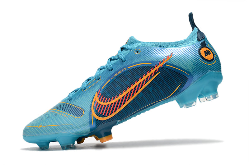 Chuteira de Campo Nike AIR Zoom Mercurial Vapor 14 Elite Cyan / Red Logo | Football Boots