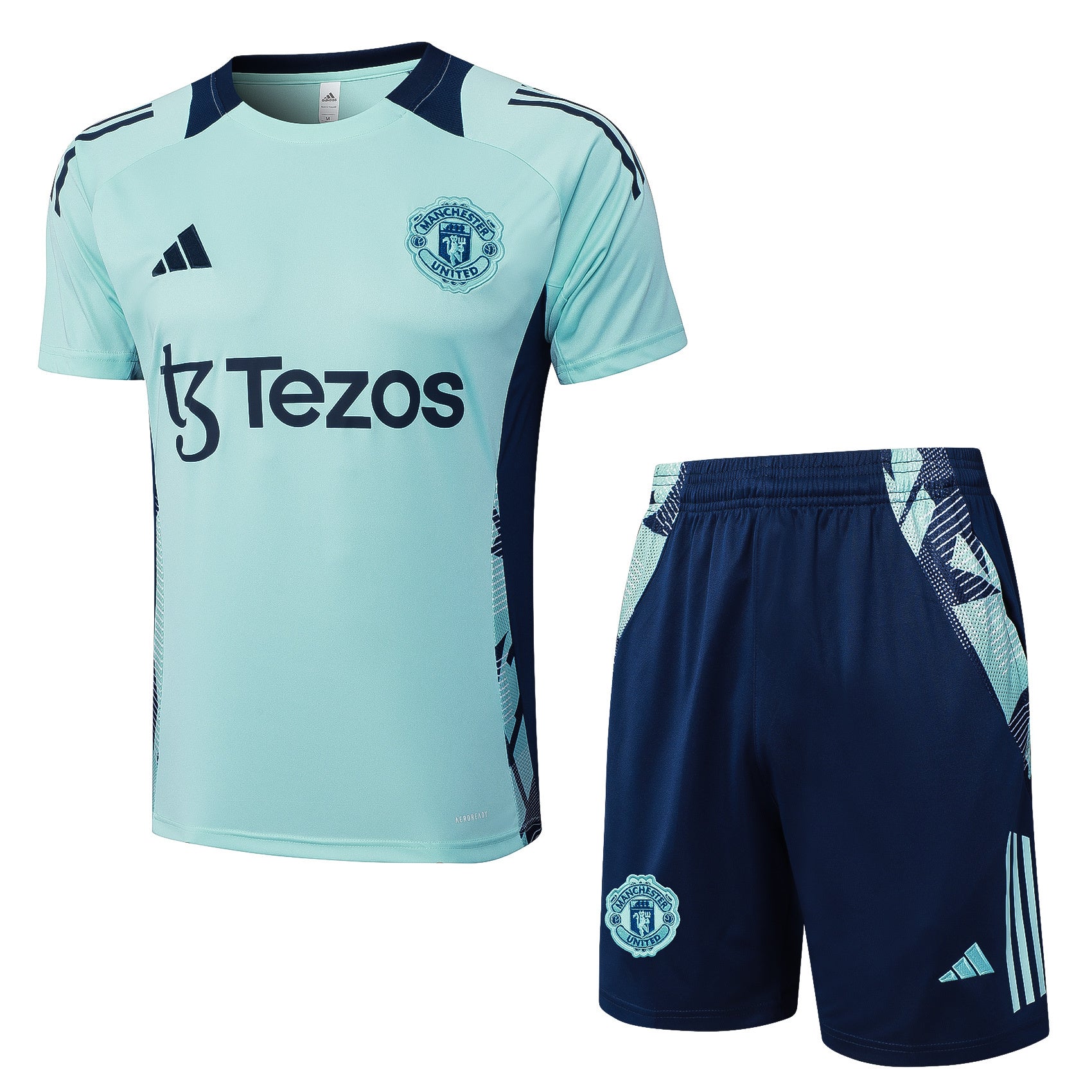 Kit Pre-Treino Manchester United F.C. Conjunto Adulto/Infantil (Versão Torcedor)