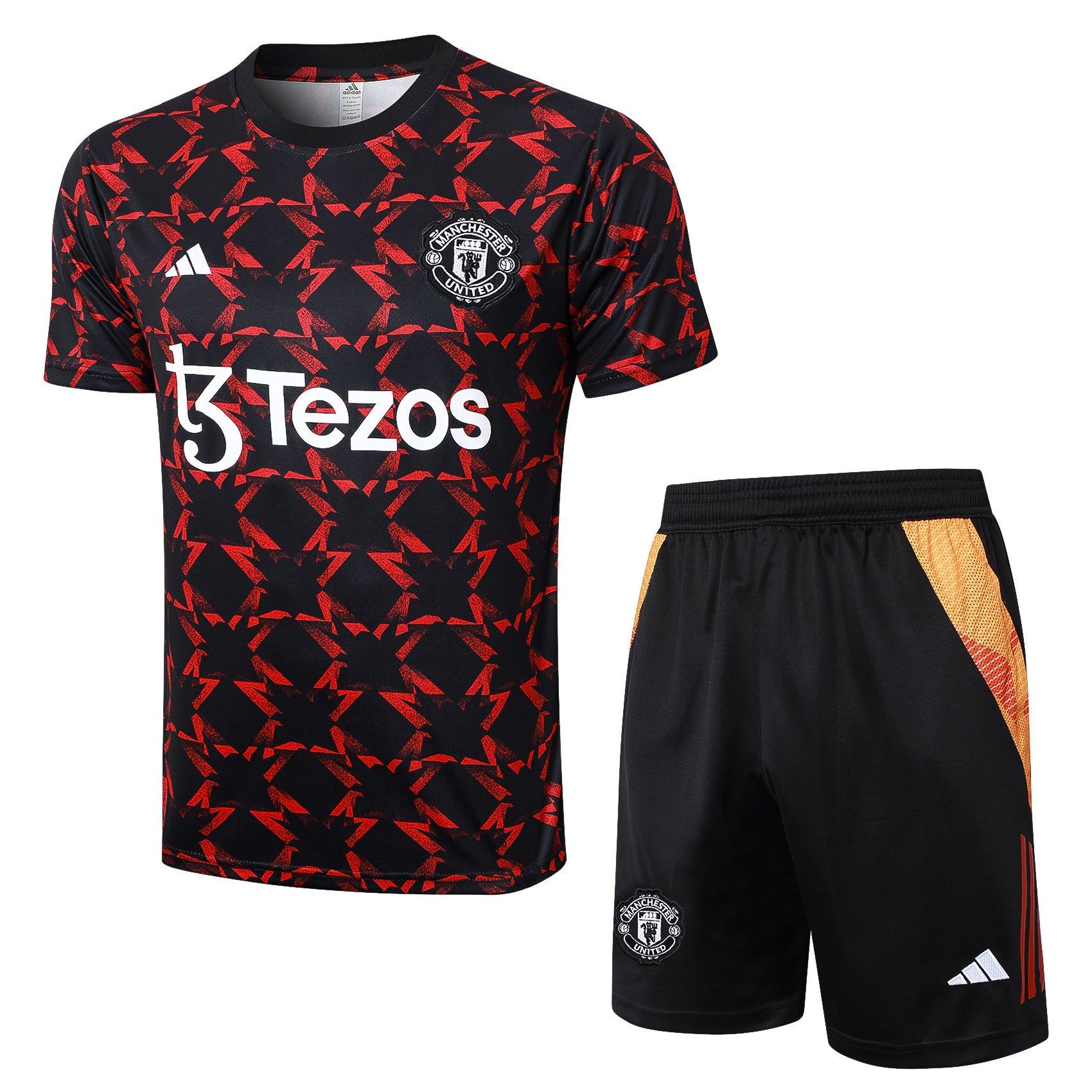 Kit Pre-Treino Manchester United F.C. Conjunto Adulto/Infantil (Versão Torcedor)