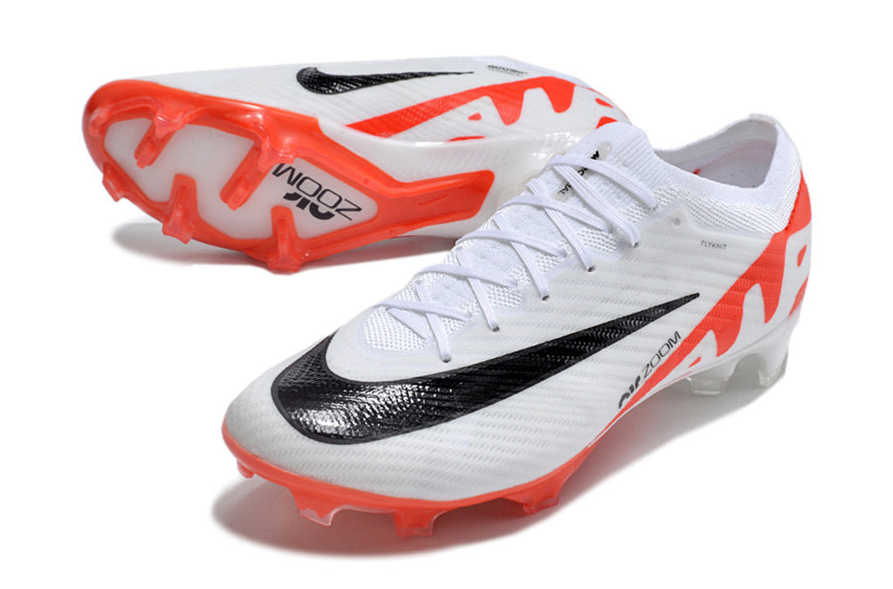 Chuteira de Campo Nike Air Zoom Mercurial Vapor 15 Elite FG Branco/Laranja | Football Boots
