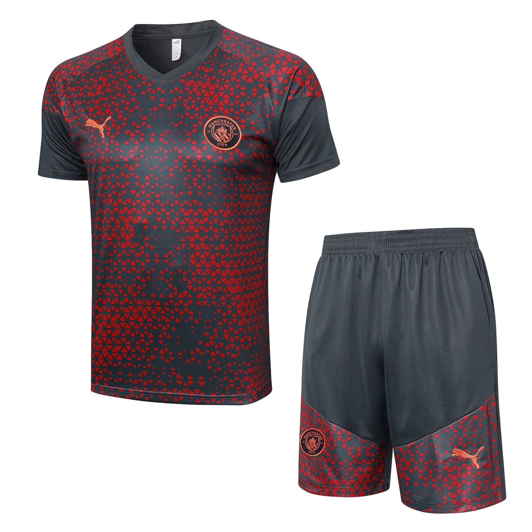 Kit Pre-Treino Manchester City F.C. Conjunto Adulto/Infantil (Versão Torcedor)