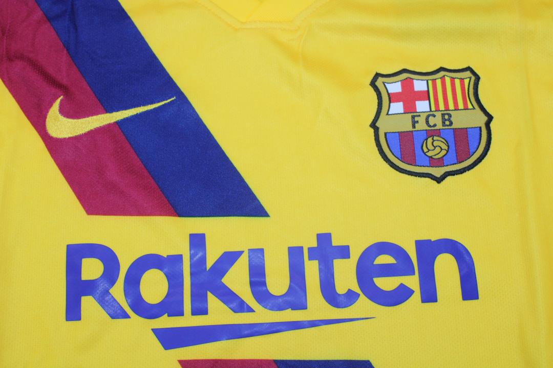 Kit Barcelona Away 19/20 Conjunto Infantil (Versão Retrô)