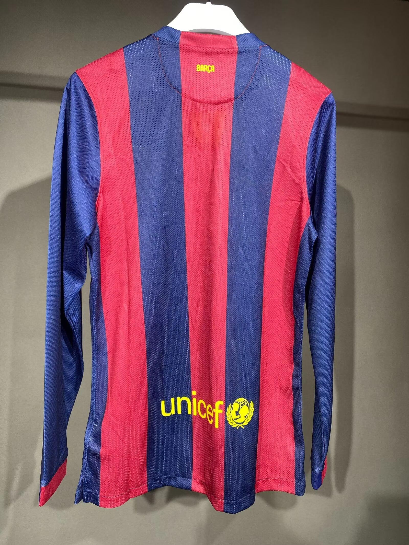Camisa Barcelona Home 14/15 (Versão Manga Longa Jogador Retrô)