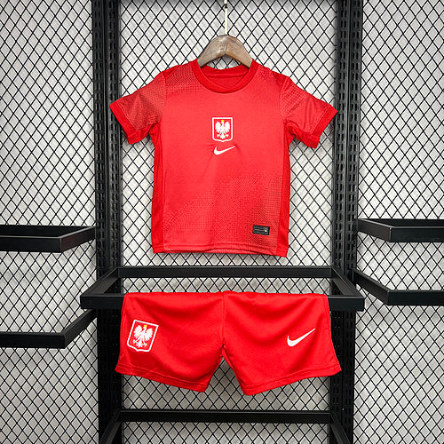 Kids Poland 2024∕25 Euro Away Kids Kit(10C9)