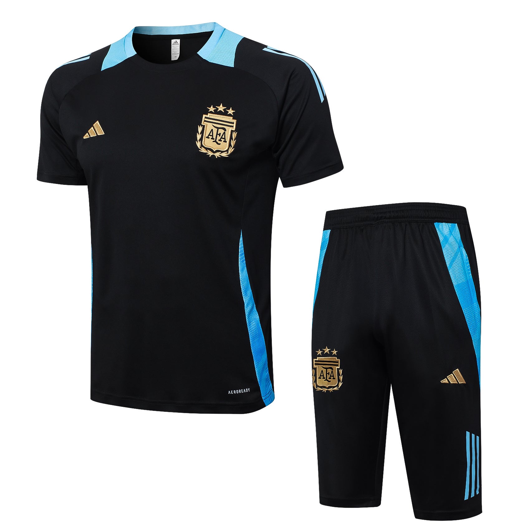 Kit Pre-Treino Seleção Argentina Conjunto Adulto/Infantil (Versão Torcedor)