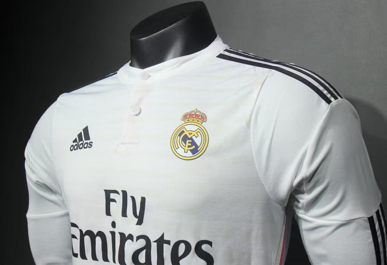Camisa Real Madrid Home 14/15 (Versão Manga Longa Jogador Retrô)